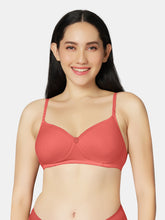 Load image into Gallery viewer, Sonari Lightly Padded Wirefree Medium Coverage Cotton-Polyester T-Shirt Bra with Detachable Straps – 0026