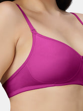 Load image into Gallery viewer, Sonari Lightly Padded Wirefree Medium Coverage Cotton-Polyester T-Shirt Bra with Detachable Straps – 0026