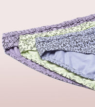 Load image into Gallery viewer, Enamor CB03 Chic Cotton, All Day Comfort, Low Waist Bikini Panty for Women - Naturally Breathable, Antimicrobial with Stain release, Inner Elastic, Regular Coverage - Pack of 3 (Multicolorprint)