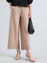 Load image into Gallery viewer, Go Colors Beige Cotton Hakoba Palazzo