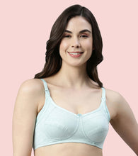 Load image into Gallery viewer, Enamor Innovations Eco-Melange Cotton, Women's Nursing Bra - Sectioned Lift and Support, Non Padded, Wirefree, High Coverage - MT02 (Capri Melange)