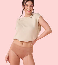 Load image into Gallery viewer, Enamor IP01 Innovations Bamboo Bliss, Anti Rash, All Day Comfort, Mid Waist Brief Panty for Women - Super Soft, Naturally Absorbent, Antimicrobial with Stain release, Inner Elastic, Full Coverage- Pack of 1 (Honey Beige)