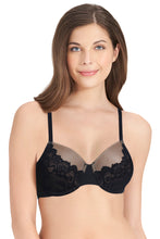 Load image into Gallery viewer, Amante Bonded Luxury Padded Wired Lace Bra - Black-Hazelnut 11801