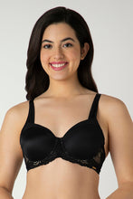 Load image into Gallery viewer, Amante Glam Lace Padded Wired Balconette Bra - Black 05301