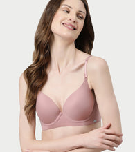 Load image into Gallery viewer, Enamor Innovations Transform Gel-Cup, Air-Brush Enhancer, Double Push-Up Women's Bra - Powder finish, Padded, Wired, Medium Coverage - F114 (Nostalgia Rose)