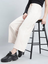 Load image into Gallery viewer, Go Colors Cream Fleece Wide Pant