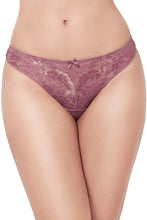 Load image into Gallery viewer, Amante Eternal Bliss Lace Low Rise Thong Panty - Messa Rose 70201