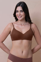 Load image into Gallery viewer, Amante Breathe Bliss Padded Non-Wired T-Shirt Bra - Cambridge Brown 04901