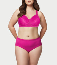 Load image into Gallery viewer, Enamor BambooBliss Lace Back Boyshorts, Mid Rise, Full Back Coverage - IP26 (Queen Pink)