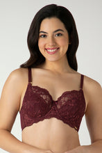 Load image into Gallery viewer, Amante Luxe Support Non-Padded Wired Bra - Windsor Wine 101601