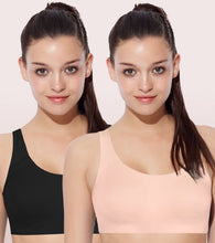 Load image into Gallery viewer, Enamor Low Impact Women's Cotton Everyday Sports Bra - All Day Comfort, Non Padded, Wirefree, High Coverage - SB06 (Pearl-Black)