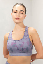 Load image into Gallery viewer, Amante Energize Medium Impact Round Neck Sports Bra - Abstract Paint Print 98701