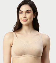 Load image into Gallery viewer, Enamor Innovations Intellifresh Antimicrobial Minimizer Everyday Cotton Bra for Women - Padded, Wirefree, Full Coverage - A058 (Pale Skin)