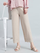 Load image into Gallery viewer, Go Colors Light Beige 100% Cotton Hakoba Wide Pant