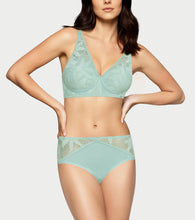 Load image into Gallery viewer, Enamor BambooBliss Lace Trim Brief, Mid Rise, 3/4th Back Coverage - IP25 (Jade Green)
