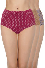 Load image into Gallery viewer, Amante Printed High Rise Full Brief (Pack of 3) 53105