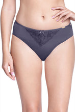Load image into Gallery viewer, Amante Lace Low Rise Seamed Brazillian Panty - Graystone 88202