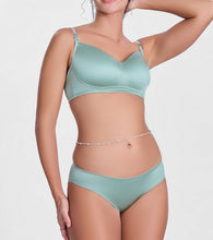 Load image into Gallery viewer, Enamor P184 Smooth Stretch Satin Bikini Panty for Women - Low Waist, Outer Elastic, Medium Coverage (Iceberg Green)