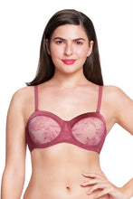 Load image into Gallery viewer, Amante Satin Touch Strapless Padded wired Lace Bra - Autumn Rose 88101