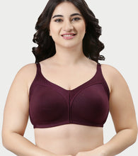 Load image into Gallery viewer, Enamor Innovations Fabcool Full Support Everyday Full Figure Bra - Jiggle Control and Antimicrobial, Non-Padded, Wirefree, Full Coverage Women's Bra - AB75 (Available in Plus Sizes) (Purple)
