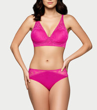 Load image into Gallery viewer, Enamor BambooBliss Lace Trim Brief, Mid Rise, 3/4th Back Coverage - IP25 (Queen Pink)