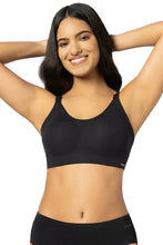Load image into Gallery viewer, Amante Invisi Breathe Non-Padded Non-Wired Cotton Bra - Black 106701
