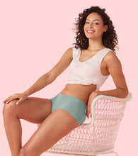 Load image into Gallery viewer, Enamor PS40 Innovations Invisi, All Day Comfort, Mid Waist Boyshorts Panty for Women - No Visible Panty Lines, Breathable, Sweat wicking, Free Cut, Full Coverage - Pack of 1 (Jadeite)