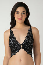 Load image into Gallery viewer, Amante Femme Lace Padded Non-Wired Demi Bra - Black 06001