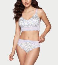 Load image into Gallery viewer, Enamor Printed Model Hipster Panty with Lace, Mid Rise, Full Back Coverage - P226 (Tile Garden Print)