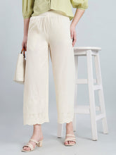 Load image into Gallery viewer, Go Colors Cream 100% Cotton Hakoba Wide Pant