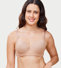 Load image into Gallery viewer, Enamor Innovations Transform Gel-Cup, Air-Brush Enhancer, Double Push-Up Women's Bra - Powder finish, Padded, Wired, Medium Coverage - F114 (Honey Beige)