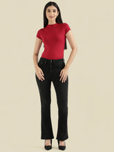 Load image into Gallery viewer, Go Colors Black Denim Boot Cut Jeans