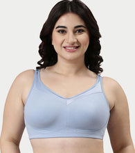 Load image into Gallery viewer, Enamor Full Support Super Lift Women's Cotton Everyday Minimizer Bra - Non Padded, Wirefree, Full Coverage - A112 (Available in Plus sizes) (Chambray Melange)