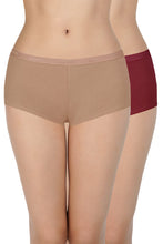 Load image into Gallery viewer, Amante Solid Low Rise Boyshort Panties (Pack of 2) 62001
