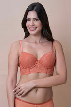 Load image into Gallery viewer, Amante Amore Padded Wired Demi Longline Bra - Copper Coin 09601