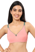 Load image into Gallery viewer, Amante Comfort Concealer Non-padded & Non-wired Bra - Candlelight Peach & Olive Green 91801