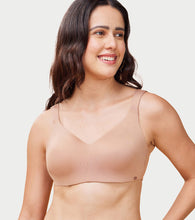 Load image into Gallery viewer, Enamor Innovations Pure Ease Women's, Ultra Smoothening Full Support Everyday Bra - No-Pinch, No-Dig Non Padded, Wirefree, Full Coverage - F121 (Available in Plus Sizes) (Honey Beige)
