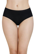 Load image into Gallery viewer, Amante Solid Mid Rise Modal Hipster Panty - Black 83201