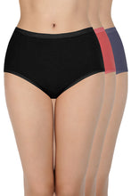 Load image into Gallery viewer, Amante Solid High Rise Full Brief Panties (Pack of 3) 53001