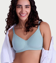 Load image into Gallery viewer, Enamor Innovations Fabcool Encircled Side Support Shaper, Non Padded, Wirefree, High Coverage, Women's Cotton Everyday Bra - A042 (Available in Plus Sizes) (Jade Green)