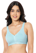 Load image into Gallery viewer, Amante Cotton Chic Support Solid Non Padded Non-Wired Bra - Porcelain Blue 93101