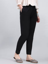 Load image into Gallery viewer, Go Colors Modal Black Festive Metallic Pants