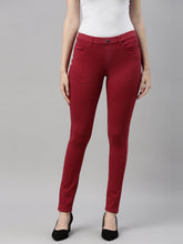 Load image into Gallery viewer, Go Colors Cherry Cotton Polyester Super Stretch Jeggings