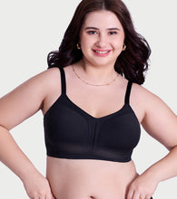 Load image into Gallery viewer, Enamor Jiggle Control Full Support Everyday Bra - Non Padded, Non-Wired, Full Coverage - A197 (Black)