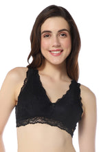 Load image into Gallery viewer, Amante Chic Lace Non-Padded Non-Wired Bralette - Black 100901