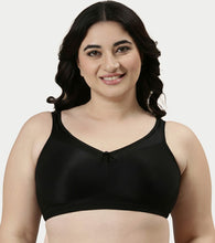 Load image into Gallery viewer, Enamor Hidden X-Frame and Smoothening Women's Full Support Everyday Bra - Jiggle control, Non Padded, Wirefree, Full Coverage - FB12 (Available in Plus sizes) (Black)