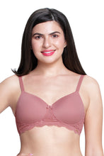 Load image into Gallery viewer, Amante Lace Elegance Padded Non-Wired Bra - Dusty Rose 87701