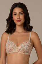 Load image into Gallery viewer, Amante Smooth Style Padded Non-Wired Cotton Bra - Daisy Print