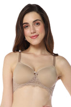 Load image into Gallery viewer, Amante Lace Elegance Padded Non-Wired Bra - Stucco 87701