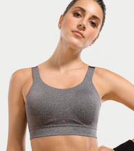 Load image into Gallery viewer, Enamor Innovations Fab-fresh Breathable cup, Women's High Impact Sports Bra - Convertible, Padded, Wirefree, Full Coverage - SB18 (Grey Melange)